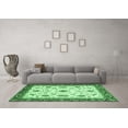 thumbnail image 3 of Ahgly Company Indoor Rectangle Abstract Emerald Green Modern Area Rugs, 4' x 6', 3 of 4