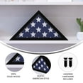 thumbnail image 6 of Emma + Oliver Rustic Black Wood Military Flag Shadow Box for 9.5' x 5' American Veteran Burial Flag - Wall Mount or Freestanding, 6 of 12