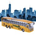 thumbnail image 4 of 1:50 Simulation Transit Bus Model Toy Alloy Pull Back Bus Toy with Light and Music for Children(Yellow ), 4 of 4