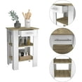 thumbnail image 4 of Boahaus Versailles Kitchen Island, Assembled Product Height 37 in, White / Light Oak, 4 of 6