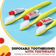 TRAHOO200 Pack Disposable Toothbrushes with Toothpaste, Yellow
