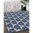 thumbnail image 2 of Ahgly Company Indoor Round Patterned Blue Gray Novelty Area Rugs, 3' Round, 2 of 6