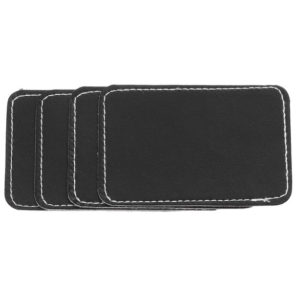 Unique Bargains 3' x 2' PU Leather Hat Patches, 50 Pcs Rectangle, Black