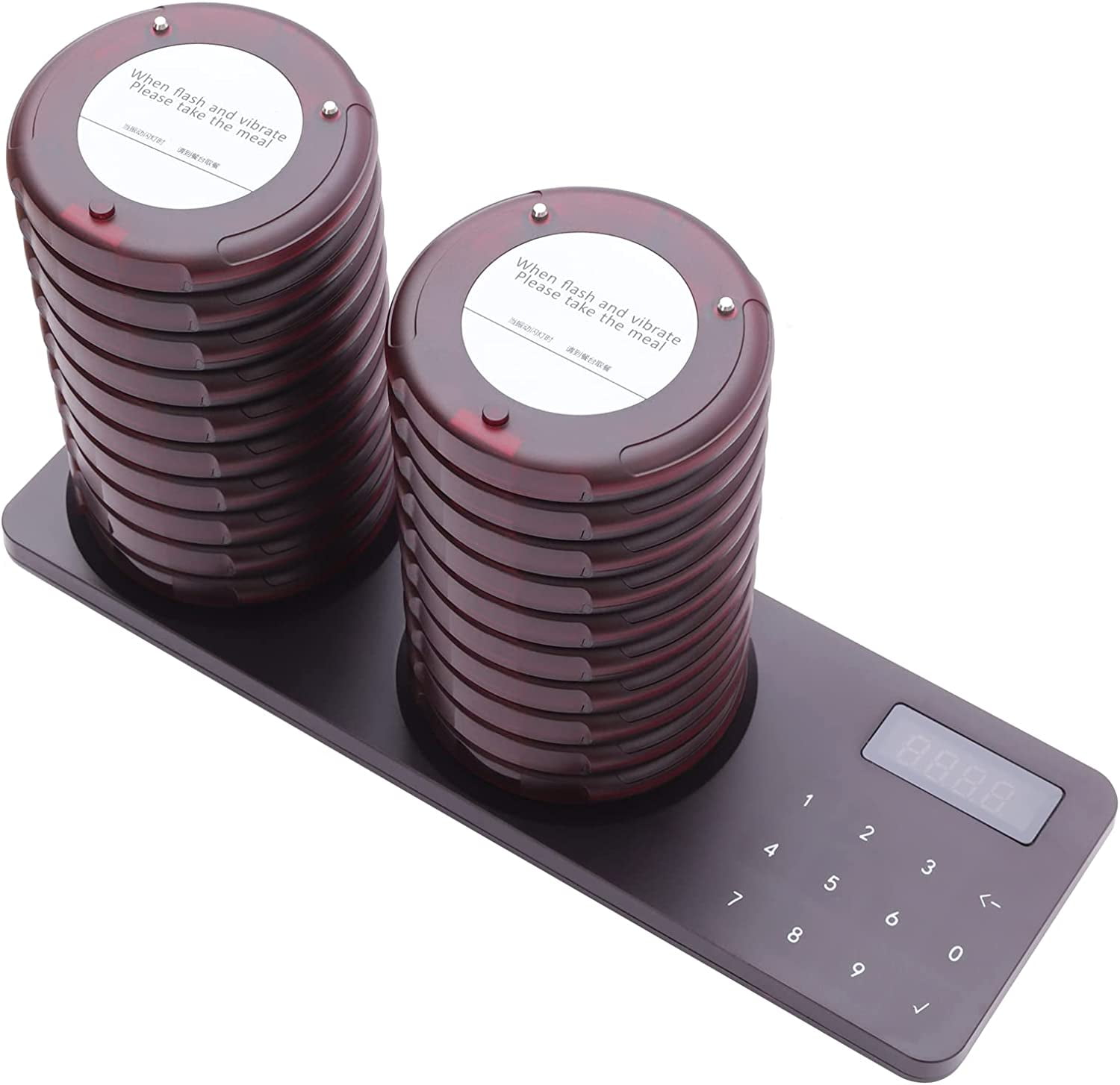 TOOL1SHOoo Pager System,Restaurant Buzzers Long Range 20 Coaster Pagers