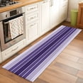thumbnail image 3 of Purple Ombre Stripe Runner Rug 2x6 FT, Non Slip Hallway Rugs, Farmhouse Striped Gradient Washable Soft Floor Carpet Non-Shedding Throw Runner Carpet Long Rug for Entryway Kitchen Bedside Sliding Door, 3 of 8