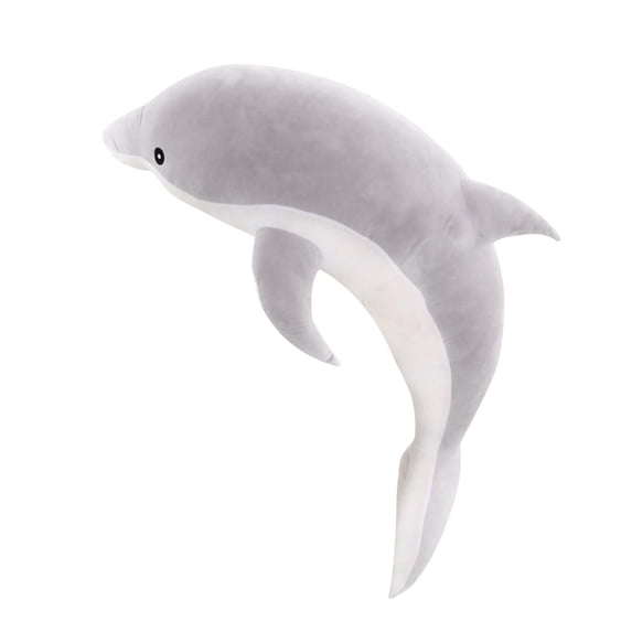 Creative Dolphin Stuffed Animal Toy Pillow Stuffed Animal Dolphin Plush Toy for Home Decor , Gray 50cm