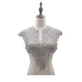 thumbnail image 1 of Fairnull Lace Fake Collar Embroidered Corsage Hollow Design Big Flowers Detachable Front / Back Collar Lace Applique Female Charm for Sewing Shop, 1 of 9