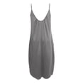 thumbnail image 4 of Ticikt Womens Maxi Dress 2026 Casual Strap Plus Size Loose Plain Long Office Summer Beach Travel Dresses,Color:Light Gray,Size:M, 4 of 6