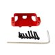 thumbnail image 2 of Soporte de Dirección Bewildely 1 Pieza Aleación de Aluminio Rojo Para 1/24 Axial SCX24, 2 of 6