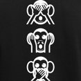 thumbnail image 3 of CafePress - Three Wise Monkeys Emoji Vertical Pajamas - Women's Short Sleeve Print T-Shirt and Pants Dark Cotton Pajama Set, 3 of 7