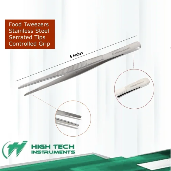Quality Kitchen Tweezers Stainless Steel Food Tongs For Cooking Tongs 5"