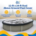 thumbnail image 2 of Blue Wave 12' x 24' 8-Year Oval Above Ground Pool Winter Cover, 2 of 7
