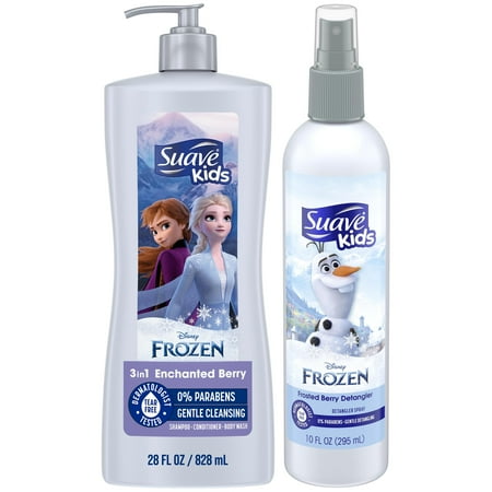 Suave Kids Disney's Frozen 2-in-1 Shampoo & Conditioner and Hair Detangler Spray Set