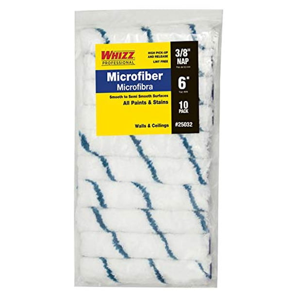 Funda enrollable WHIZZ de microfibra con rayas azules de 15 cm, paquete de 10