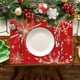 thumbnail image 1 of Manteles navideños de lino para mesas festivas, decoraciones navideñas, manteles individuales navideños de lino, manteles individuales reversibles de lino, decoraciones navideñas para mesa de comedor,, 1 of 6