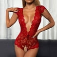 thumbnail image 2 of Aayomet Valentines Lingerie pour Femme Lingerie Body Teddy (Rouge, M), 2 of 5