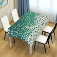 thumbnail image 4 of Yayeee Tablecloths 60" x 60" Rectangle Wrinkle Resistant Party Table Cover, Green and White Pattern, 4 of 8