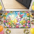 thumbnail image 5 of Beautynvta Easter Door Mat, Easter Bunny Egg Floor Mat Absorbent Nonslip Carpet for Entrance, Festival Decorative Bath Rug for Bathroom, Kitchen, Patio Decor, 5 of 6