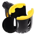 thumbnail image 3 of Stroller Cup Holder Bike Walker Wheelchair Organizer - Black/Yellow, 3 of 9