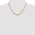 thumbnail image 2 of Diamond2Deal 10K Yellow Gold 3mm Diamond-Cut Lightweight Rope Chain Necklace for Men 18", 2 of 6