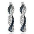thumbnail image 2 of SPRING PARK Fashion Women Two-tone Rhinestone Ear Hoop Earrings Jewelry Accessory Gift, 2 of 5