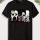 thumbnail image 1 of Patrón de miedo Impresión gráfica Top creativo para hombres, camiseta casual de manga corta con cuello redondo, ropa de hombre para actividades al aire libre en verano, 1 of 4