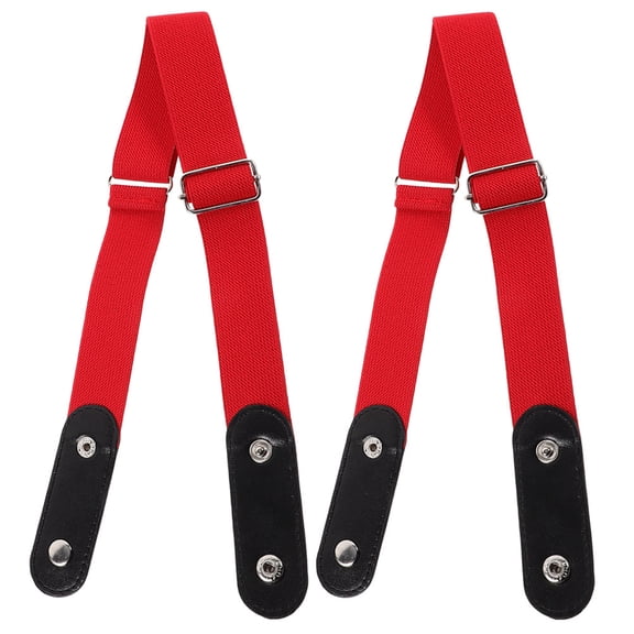 BESTYASH 2Pcs Red Elastic Waist Belt No Buckle Stretch Comfortable Band for Jeans