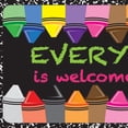 thumbnail image 4 of Ashley Productions The Original Fun Mat, Welcome Mat, 18" x 30", Everyone Welcome Crayons Composition, 4 of 4