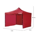 thumbnail image 3 of Toldo carpa plegable con paredes VANLIG 3X3m ROJO, 3 of 3