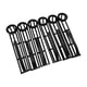 thumbnail image 2 of Riel de bolsillo para mesa de billar, ligero con cinturón de 5 agujeros, piezas de billar, 6 uds. negro, 2 of 8