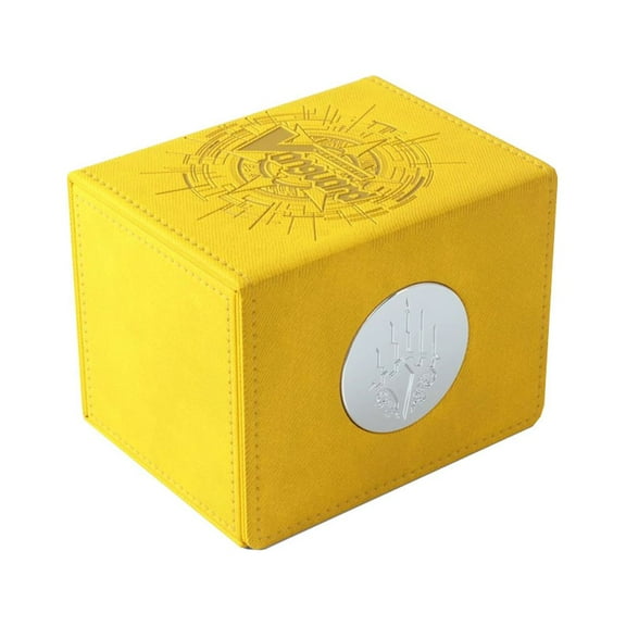 Gamegenic Cardfight!! Vanguard Nation's Vault | Premium Deck Box | Holds up to 50 Double-Sleeved Cards | Extra Drawer for Power Counters and Accessories | Keter Sanctuary - Yellow Color | Made