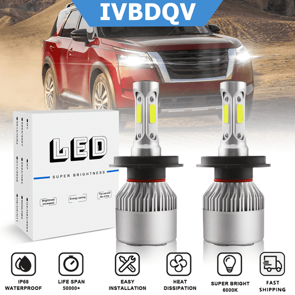 For Nissan Pathfinder 2000-2004 H4/9003 LED Headlight High/Low Beam Super Bright White Bulb Replacement Kit 2Pcs