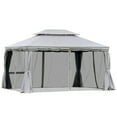 thumbnail image 2 of Spaco 10Ft x 13Ft Patio Gazebo-Gray, Easy Up Screened Canopy for Patio and Backyard, Easy Set-up Outdoor Gazebo, 2 of 8