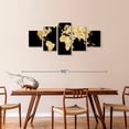 thumbnail image 3 of Elephant Stock Soil World Map Wall Art - Horizontal Multi Panel Canvas - Living Room Wall Decor - Map Multi Panel - Black And Orange Decor - 74" x 34", 3 of 8