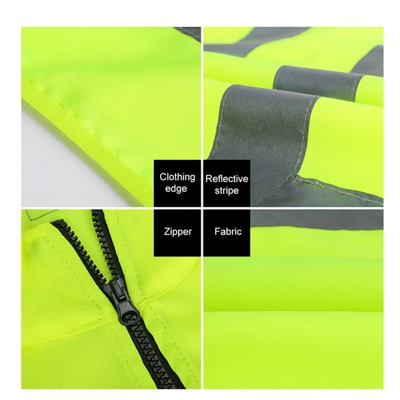 Reflective Vest,Day Safety Waistcoat Vest Clothes Vest Vest Visibility Safety Vest Clothes Day Vest Siuke Visibility