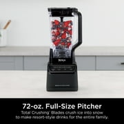 Ninja Grand Kitchen System 72-Oz Blender, 4 Presets, Smoothie, Chop, Dough, 3 Speeds, 1200W, KS500WMBK Black