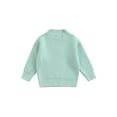 thumbnail image 1 of Kmbangi Unisex Kids Fall Sweater Solid Color O-Neck Long Sleeve Knitted Tops, 1 of 9