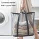thumbnail image 5 of Cesta de malla plegable de gran capacidad para la colada | Bolsa de pared para guardar ropa sucia y juguetes | Portátil con asas | Poliéster gris | 41 x 40 x 25 cm, 5 of 8