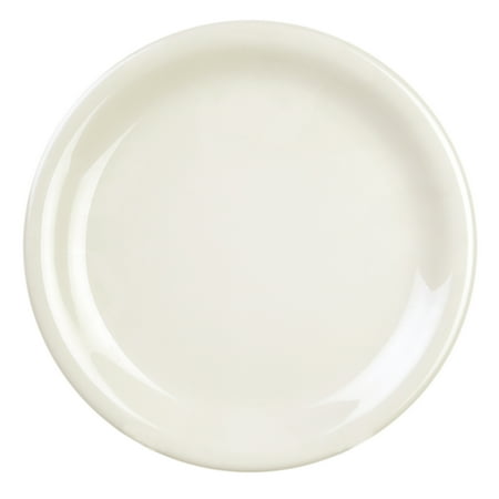 Ivory Narrow Rim Plate - Thunder Group 6 1/2
