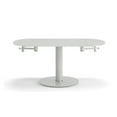 thumbnail image 2 of Casabianca Modern Thao Glass Extendable Dining Table in White, 2 of 3