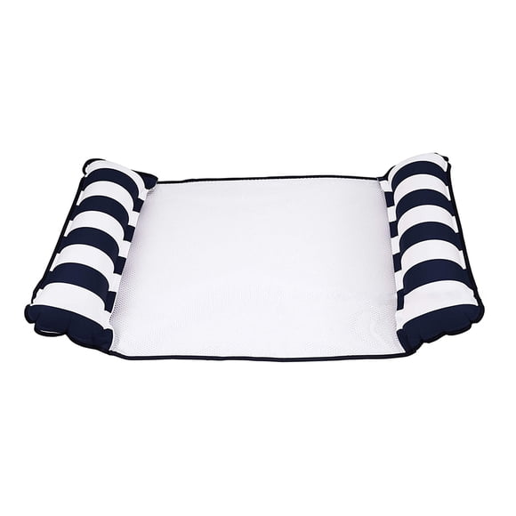 Aqua Leisure Hamac Gonflable 4 en 1 Monterey Chaise Flottante pour Piscine, Rayé Marine