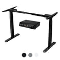 thumbnail image 3 of AIMEZO Ergonomic Dual Motors Standing Desk Frames, Electric Sit and Stand Height Adjustable Computer Desk Base for Home Office,Black, 3 of 9
