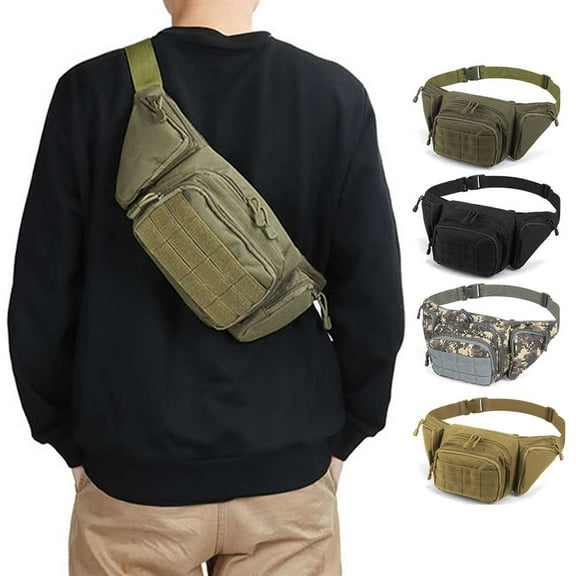 Spencer Fanny Pack Waist Packs for Men, Water-resistant Waist Bag Hip Pack Belt Bag for Travel Hiking Running Fishing Outdoor Sports