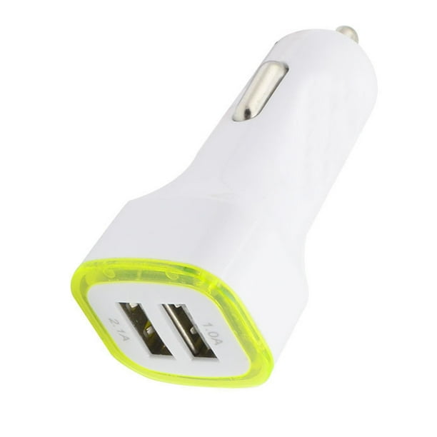 Universal Led Light 2 Port Car Car Charger Phone Charger 2.1A 1A
