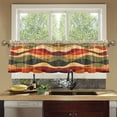 thumbnail image 4 of Yayeee Kitchen Curtains Tier Set of 2 Light Filtering 57"x24" Over Sink Window Panels, Abstract Desert Pattern, 4 of 7