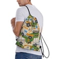 thumbnail image 3 of Kdxio Construction Machinery1 Print Drawstring Backpack Bag,Waterproof Draw String Back Sack, Gym Drawstring Bags Swim Bag For Unisex, 3 of 9