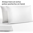 thumbnail image 2 of Qucyy Niagara 4 Pack Standard Pillow Protectors with Zipper, Soft Quiet Cotton Sateen, Effective Dust Protection, Stay in Place Pillow Covers, Ideal for Home, Guests, Rentals (20x26 Inches), 2 of 5