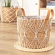 thumbnail image 4 of Soporte de flores Cesta de flores tejida de ratán para sala de estar, maceta para flores, decoración de suelo tejido de paja, cesta tejida con algas marinas, bolsillo de red de bambú, 4 of 6