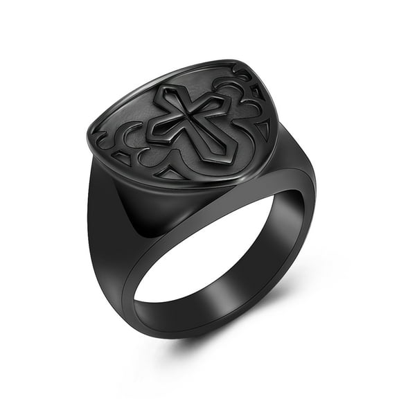 Imrsanl Cremation Urn Ring Jewelry for Ashes Engraved Cross Memorial Urn Ring Stainless Steel Celtic Knot Retro Keepsake Ashes Holder Ring,Size 6-10