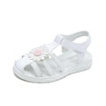 thumbnail image 4 of Sandalia Huarache Para Niña Cerrado Flores Color Blanco blanco 16.5, 4 of 6